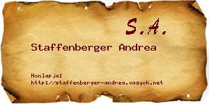 Staffenberger Andrea névjegykártya